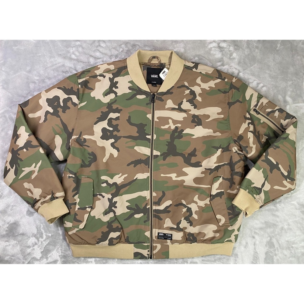 Vans Copley Bomber Jacket Mens XL Vintage Camo New With Tags Streetwear VN000HMQ